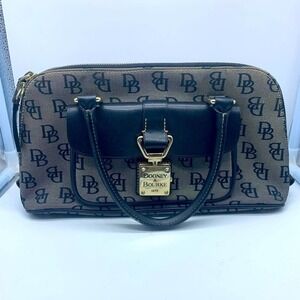 DOONEY & BOURKE black & gray signature D&B logo tote bag